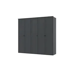 Drehtürenschrank  Chalet , schwarz , Maße (cm): B: 225 H: 210 T: 58.0