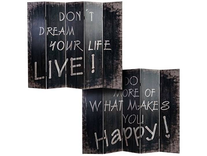 Foto-Paravent Vintage, Paravent Raumteiler Trennwand - 180x200cm, Spruch