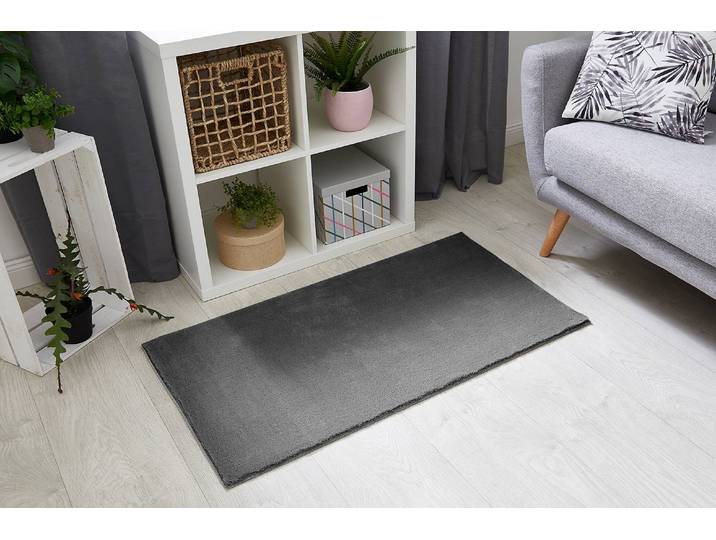 Hochflorteppich Arezzo 60 x 110cm Grau/Grau/Dunkelgrau