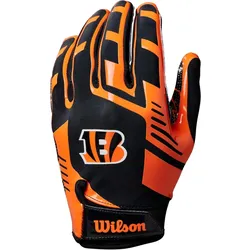 Wilson NFL Cincinnati Bengals Strech Fit Footballhandschuhe black/orange Adult