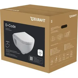 Duravit D-Code 2.0 WC-Set wandhängend Kompakt, Rimless (spülrandlos) 45150900A1