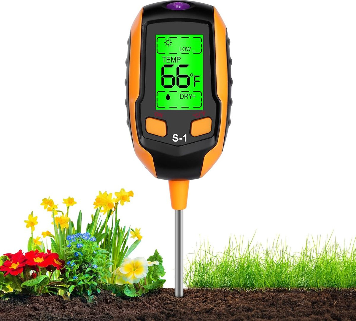 Digitale PH meter voor de tuin met vochtmeting