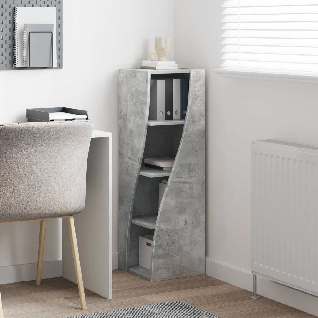 Brayden Studio Accent Cabinet Concrete Grey 102cm H X 32cm W X 32cm D