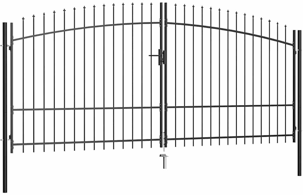 vidaXL Portail double Woerden avec tête en pointe 400x224,5 cm