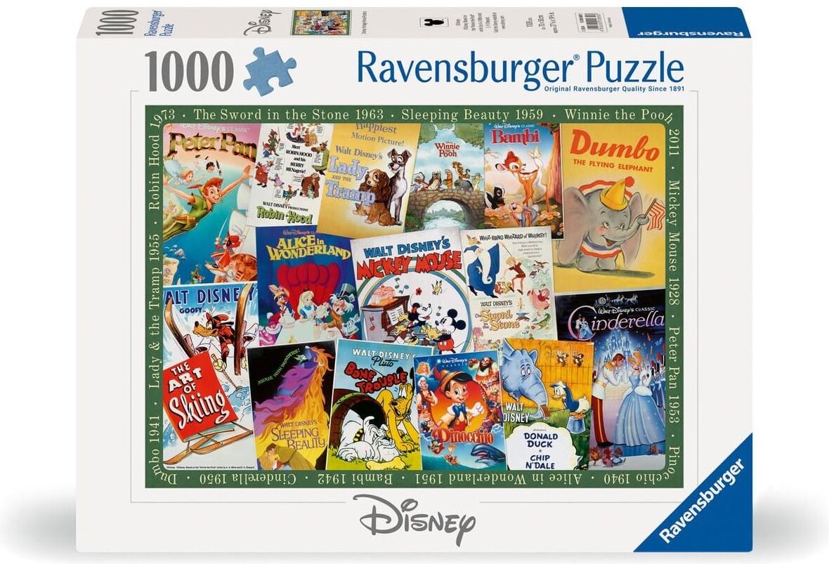 Ravensburger Disney Vintage Movie Posters 1000 Piece Jigsaw Puzzle for Adults