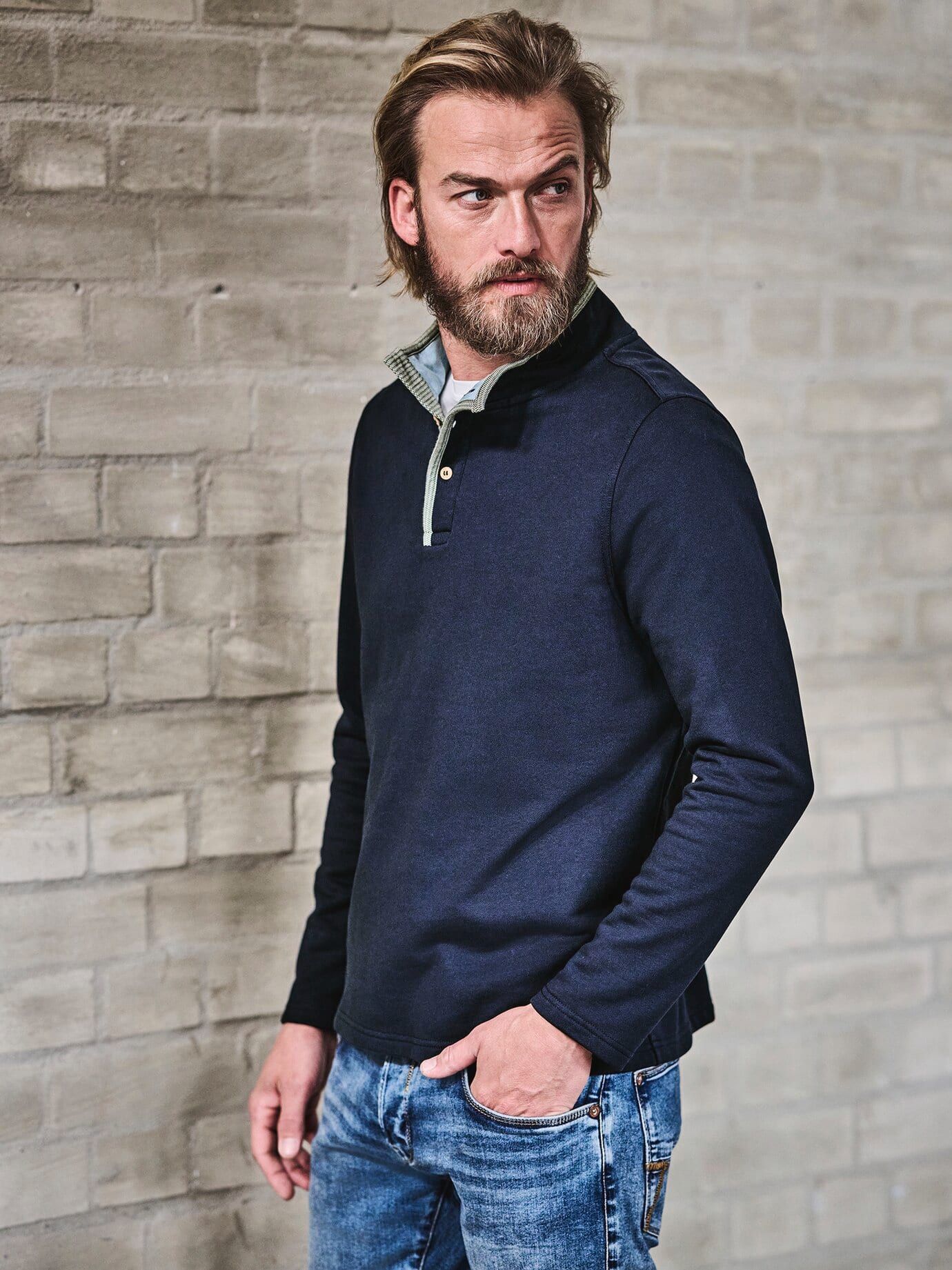 Mey & Edlich Urväter-Sweatshirt Blau 56