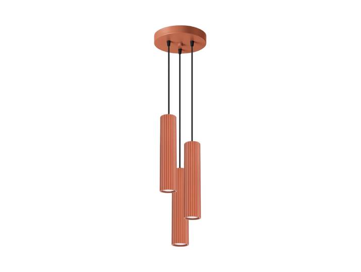 Design Pendellampe „Karbon“ 3-flammig Ockerrot Sollux Lighting