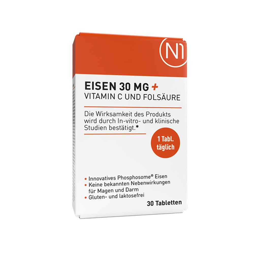 N1 Eisen 30 mg+Vitamin C und Folsäure Tabletten St