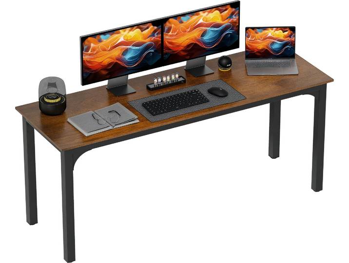 HOMCOM Schreibtisch Computertisch Bürotisch mit Industrie-Design, Stahlgestell