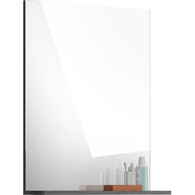 Badspiegel WELLTIME "SIENA, Breite 60cm, 1 Ablageboden, hochwertiges Spiegelglas", silber (rauchsilber nb, spiegelglas), B:60cm H:79cm T:18cm, Holzwerkstoff, Spiegelglas, Spiegel, Badspiegel, in verschiedenen Farben erhältlich, Badmöbel, Spiegel,...