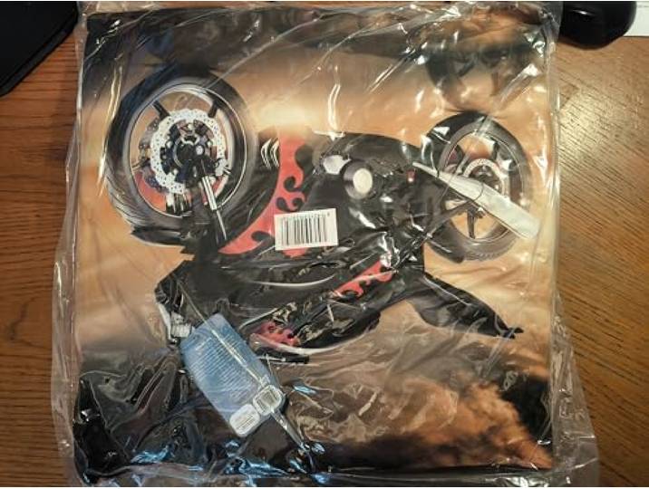Jerry Fabrics Kussen knuffelkussen decokussen motorfiets 40 x 40 cm