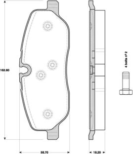 Triscan Bremsbelagsatz, Scheibenbremse 8110 17025 Für Land Rover