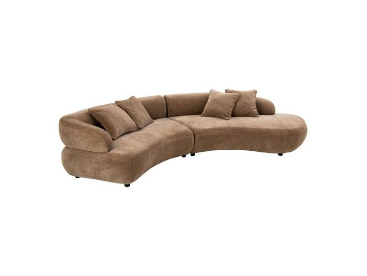 Canapé 4 Places Arrondi  Macaron  320cm Taupe