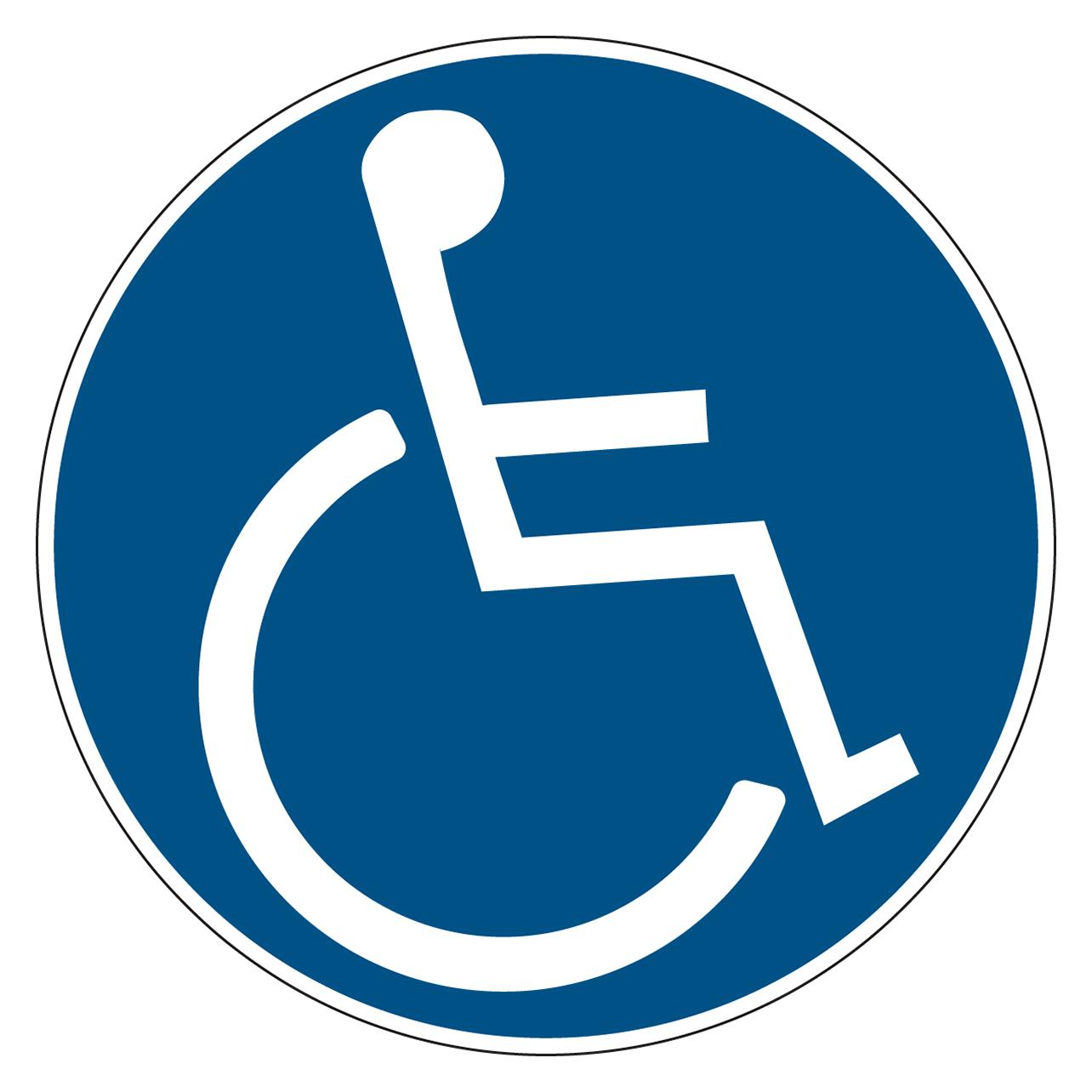 Brady PIC 1216-DIA 315-B7527, Gebotsschilder - Rollstuhlbenutzer (222785)