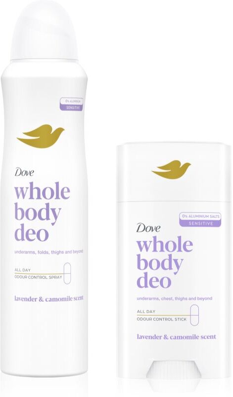 Dove Whole Body Deo Lavender & Chamomile ensemble corps