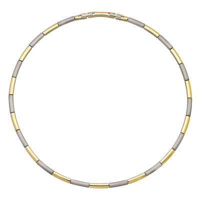 Gliederkette TITANIA "Titancollier", silber (silbergoldfarben), Halsketten, Damen, Titan, Gliederkette, bicolor