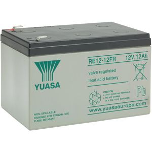 Yuasa AGM-Batterie RE12-12FR, 12 V, 12 Ah, Faston 6,3 mm Anschluss
