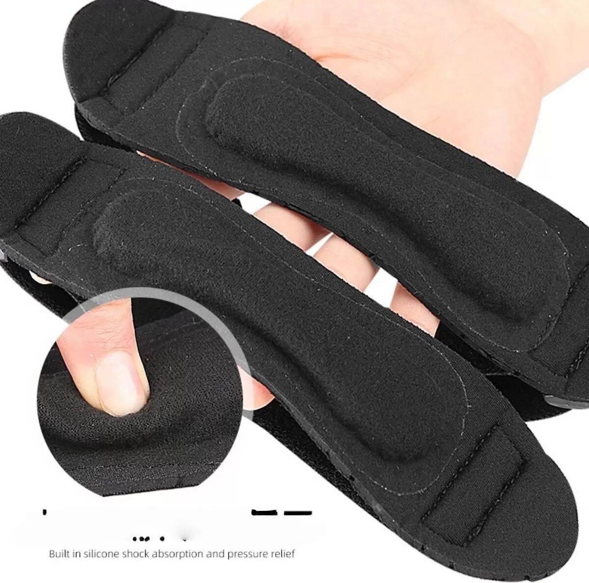 INF Doppelte Kniescheibenbandage mit integrierter Silikon-Stoßdämpfung und verstellbarem Doppelzug für Laufen und Fitness schwarz+lila