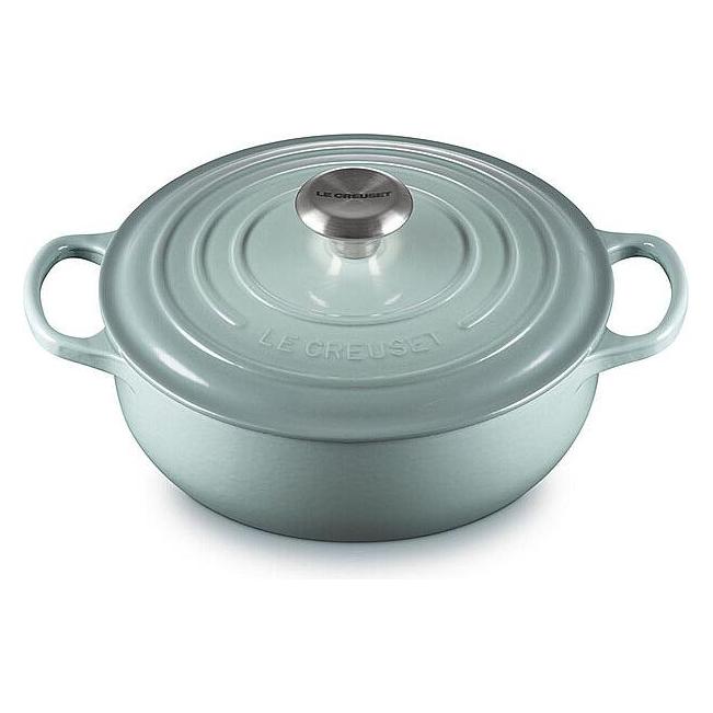 Le Creuset Sauteuse Signature Runde Meersalz (Kochtopf, Gusseisen, 24 x 13.80 cm) (21198247174430)