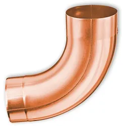 Rohrbogen 85° Grömo mit Einzug, Kupfer, verschiedene Größen (Ausführung: Ø 100mm)