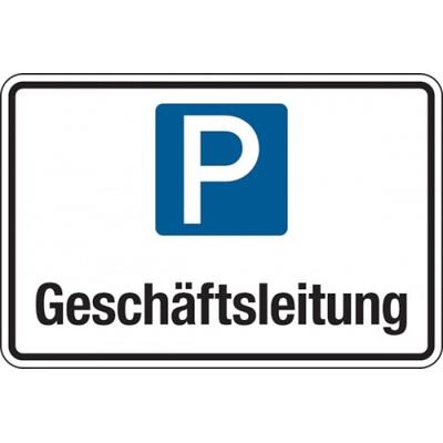 Parkplatzschild, Geschäftsleitung, 200x300mm, Aluverbund - 300x200x2 mm Aluverbund