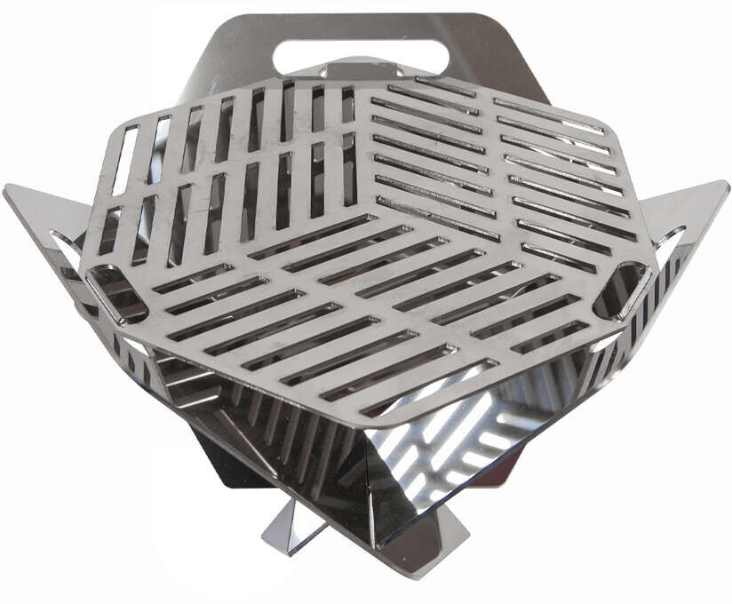 Polsinelli Barbecue da campeggio portatile acciaio inox AISI 304