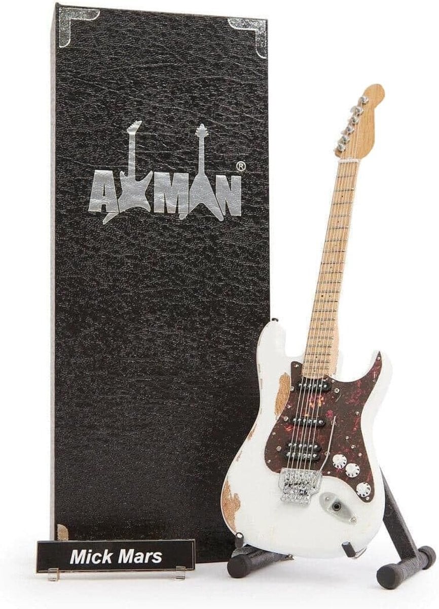 Mick Mars (Motley Crue) Miniature Gitaar - Handgemaakt Ornament voor op je Tafel