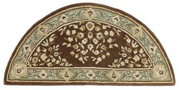 "Achla Designs Oriental Half Round Hearth Rug, 56 Inch Long - 3'6"""