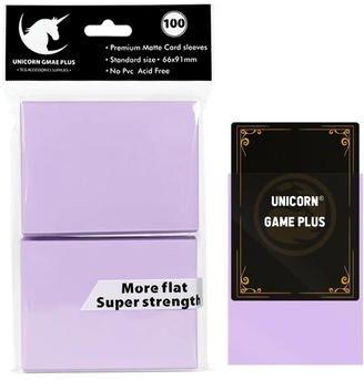 Uplift Essentials Matte Standard Card Sleeves 100 Pack Trading Card Protectors For TCG And Board Games pale Purple