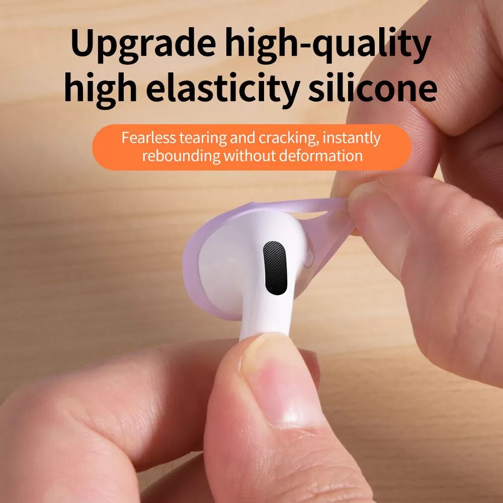 INF AirPods 4 Silikon Ohrstöpsel – 2 Paar: Komfort, Halt & Schutz Transparent