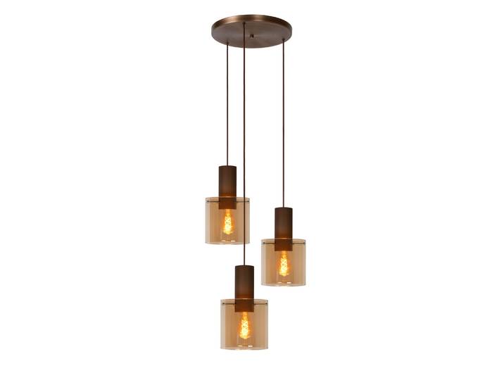 Lucide TOLEDO - Hanglamp - 3xE27 - Amber