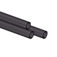 XT Hardline Satin 12 mm, Rohr schwarz (matt), 3x 12 mm Tube mit 1 Meter Länge, satiniert