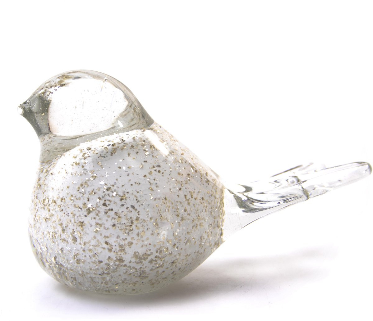Loranto Mini Urn Vogel - Wit met Zilver - Urn voor thuis