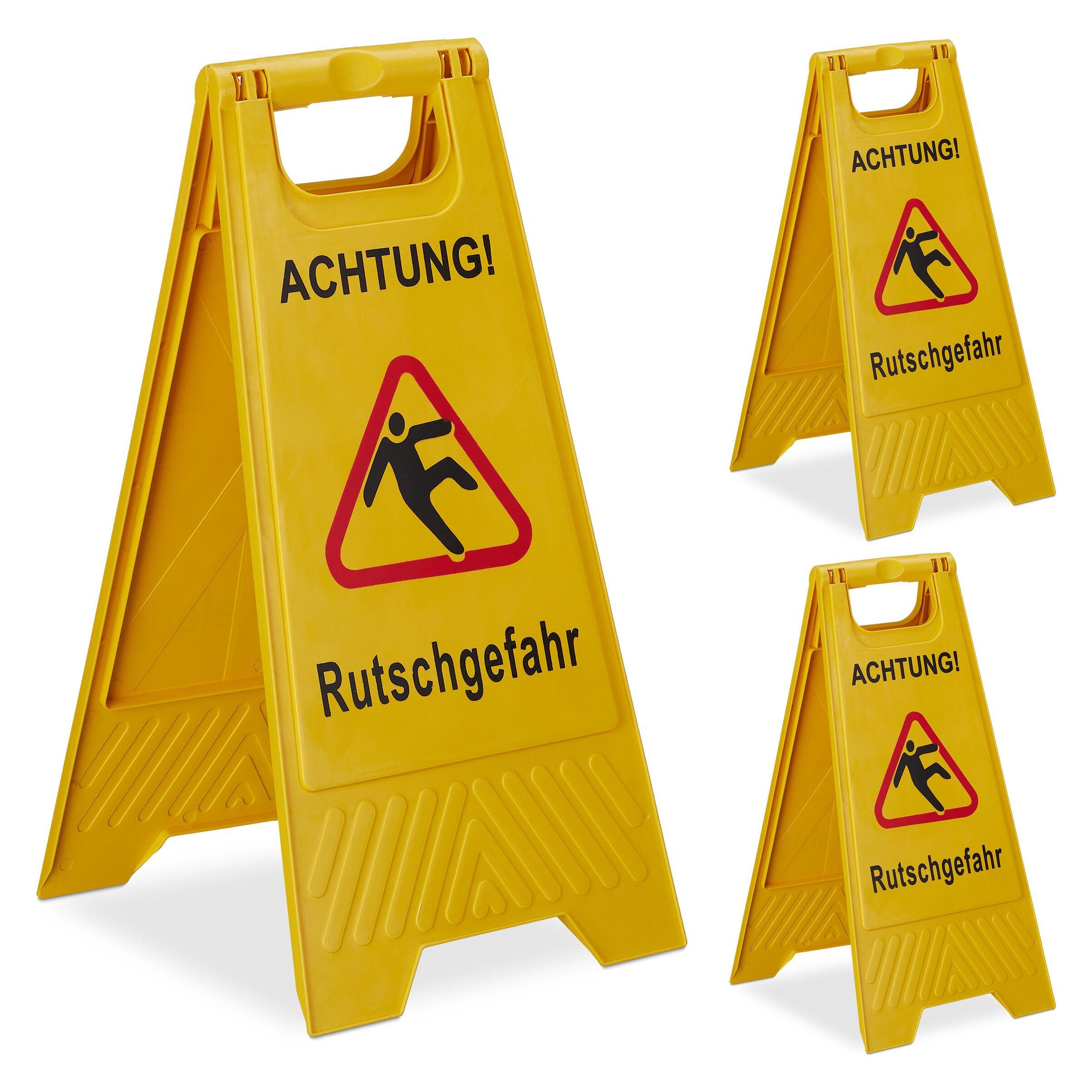 Relaxdays 3x Rutschgefahr-Aufsteller (4052025482671)