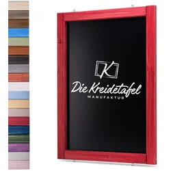 Die Kreidetafel Manufaktur Kreidetafel mit Holzrahmen / Schwedenrot 60x140cm