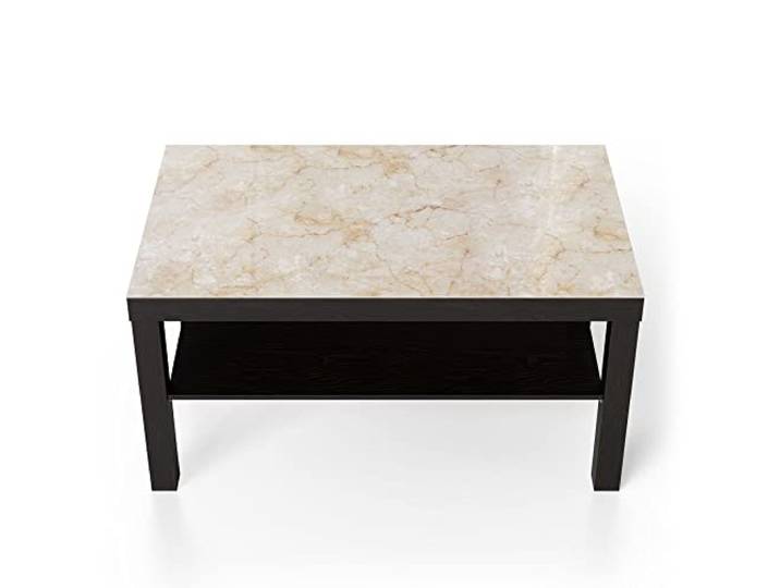 DEQORI Glastisch schwarz groß 90x50 cm Motiv Miteinander verschmolzen ausgefallener Beistelltisch aus Glas Hochglanz Couchtisch fürs Wohnzimmer moderner Couch Tisch mit Design
