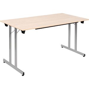 Sodematub Klapptisch TPMU147EA, aus Holz, stapelbar, 140 x 74 x 70 cm, ahorn