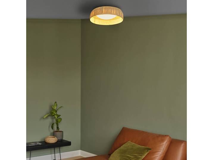 OSRAM LED Deckenlampe Decor Bamboo Paper, braun / rost, für Wohn- / Esszimmer, Bambus, Landhaus / Rustikal, LED Deckenleuchte
