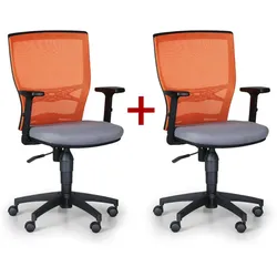 Bürostuhl VENLO 1+1 GRATIS, orange/grau