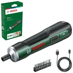 Bosch DIY PushDrive Akkuschrauber + 10 x Schrauberbits (06039C6002)