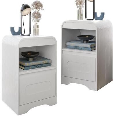 No Nightstands Set of 2 with Drawer Storage
