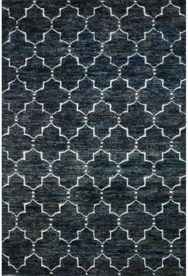 Alexander Home Hand-knotted Trellis Jute/ Wool Area Rug