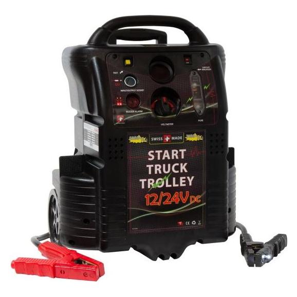 Elmag - Energiestation / Startgerät 12/24V, fahrbar START TRUCK TROLLEY 6200/3100 Ampere (3100 A, 23000 mAh) (55073)