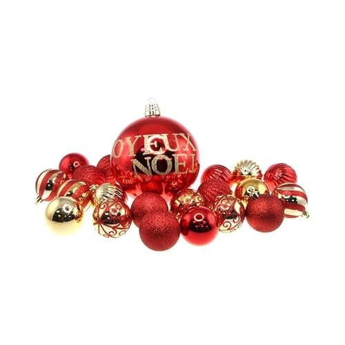 Fomax Kerstballen set van 21 stuks in rood en goud