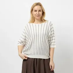 DAWID by Dawid Tomaszewski Pullover, 3/4-Arm U-Boot-Ausschnitt oversized