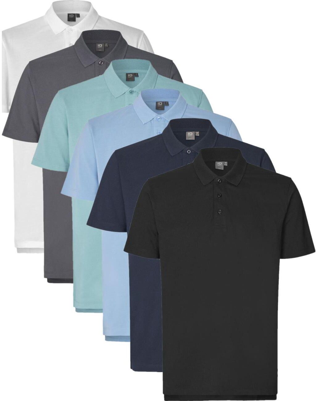 Id Identity 0556 Ease Poloshirt   Lyocell-Hvid-S