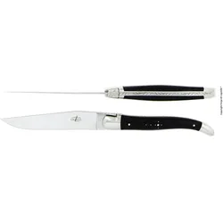 Forge de Laguiole Steakmesser / Tafelmesser Horn - glänzend - 2er Set