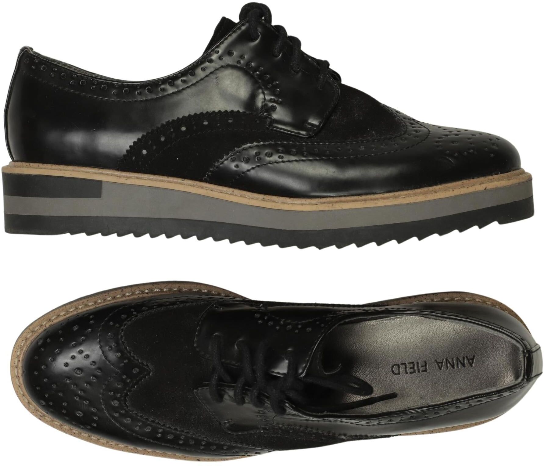 Anna Field Damen Halbschuh, Schwarz, Gr. EU 39, Kunstleder - Second Hand