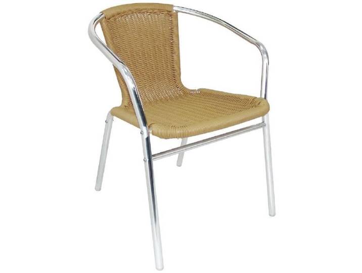 Fauteuil en rotin et aluminium empilable Bolero - Lot de 4