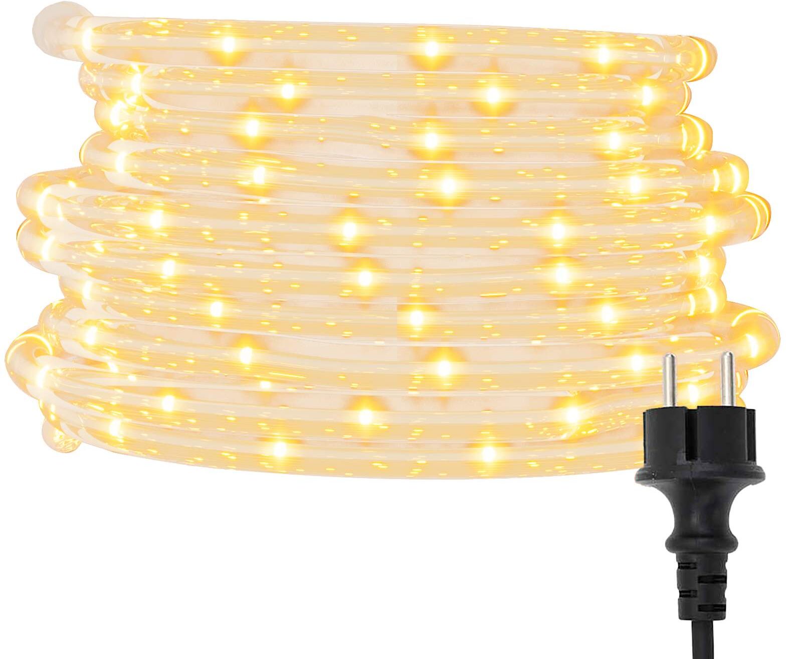 vidaXL Luz de cuerda con luces de cuerda Cálido 100 m PVC Blanco Cálido